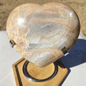 Moonstone Heart Carving